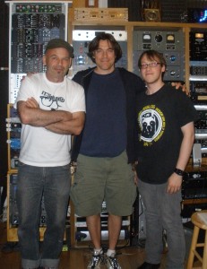 Tony Maimone, Tom Devaney and Matt Labozza after the final mix of Second Year In Swine, 2011